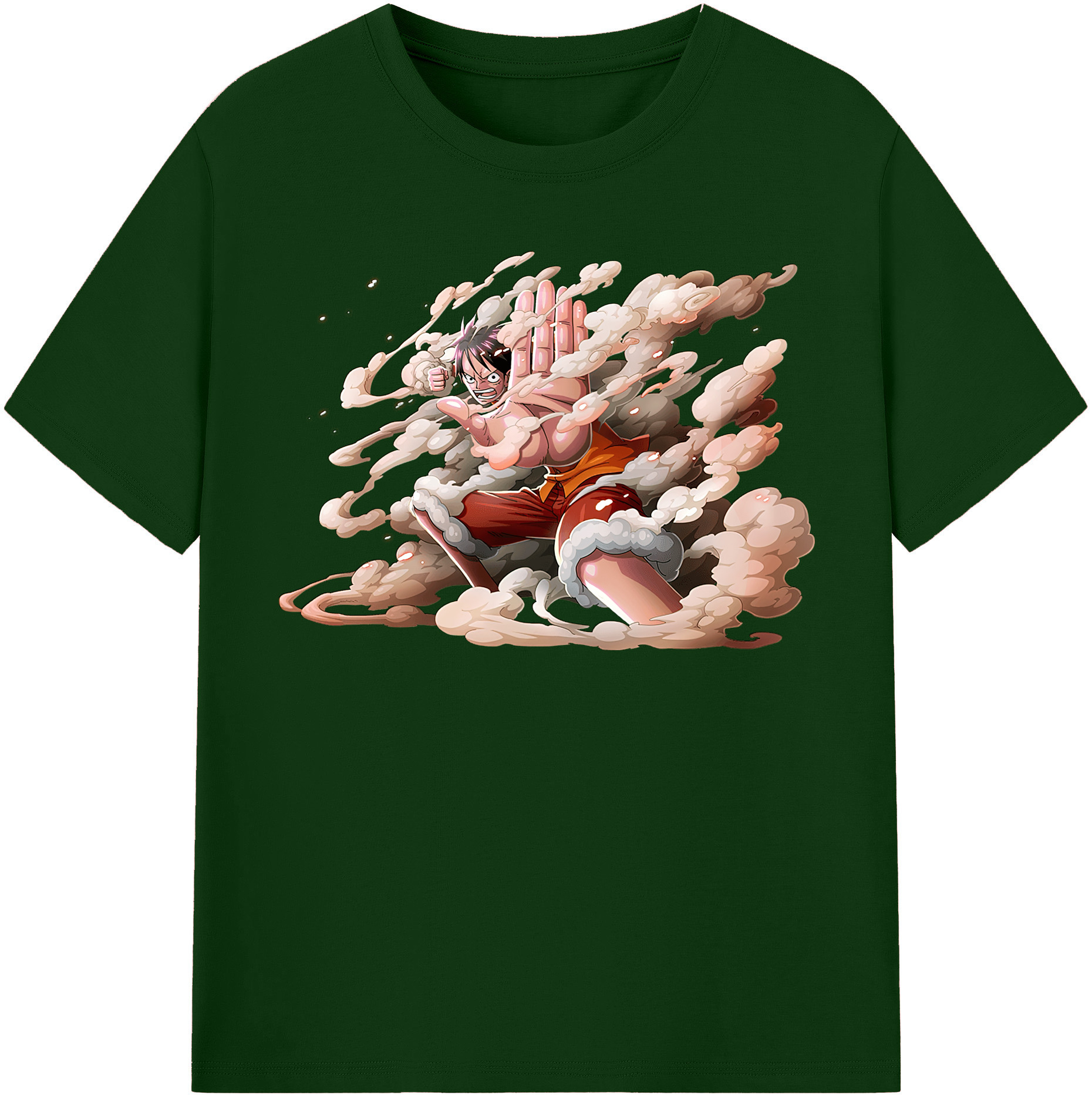 ワンピース モンキー・D・ルフィ ONE PIECE Monkey D. Luffy 綿100％半袖Tシャツ（フロントプリント）